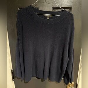 Banana Republic Navy Blue Women's Crew Neck Sweater